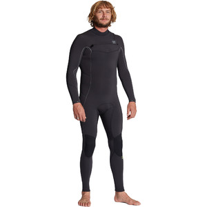 2023 Billabong Dos Homens Absolute 3/2mm Chest Zip Gbs Wetsuit Abyw100192 - Black Fade